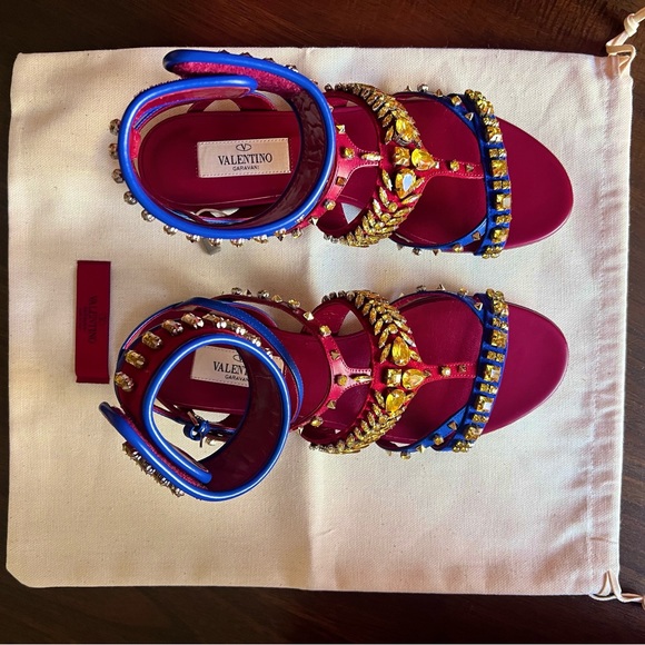 Valentino rhinestone multicolor sandals - Picture 3 of 13